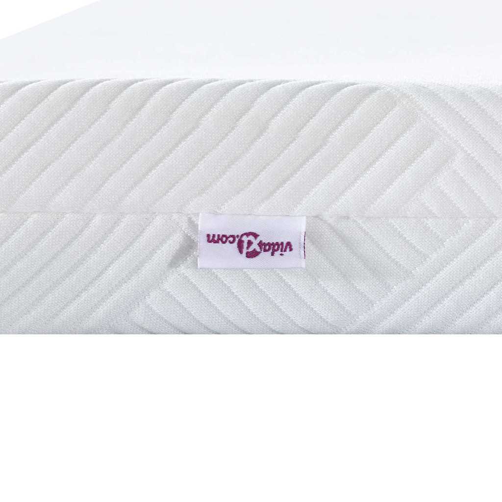 vidaXL Matraspads Wit 70 x 200 cm 100% polyester jacquard stof