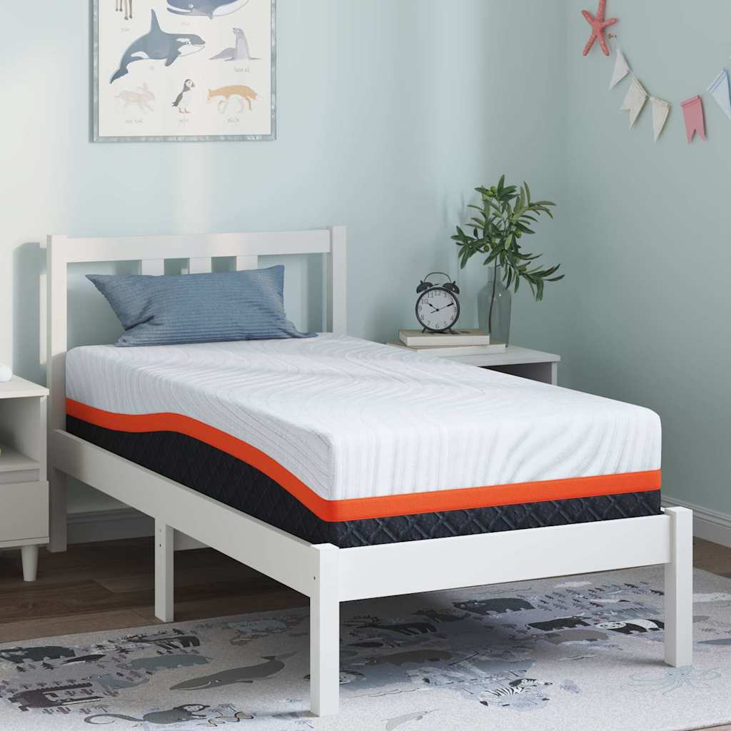 vidaXL Matras Wit, Grijs 80 x 160 cm Schuim