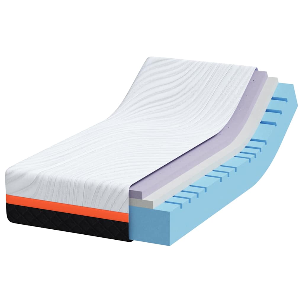 vidaXL Matras Wit, Grijs 80 x 160 cm Schuim