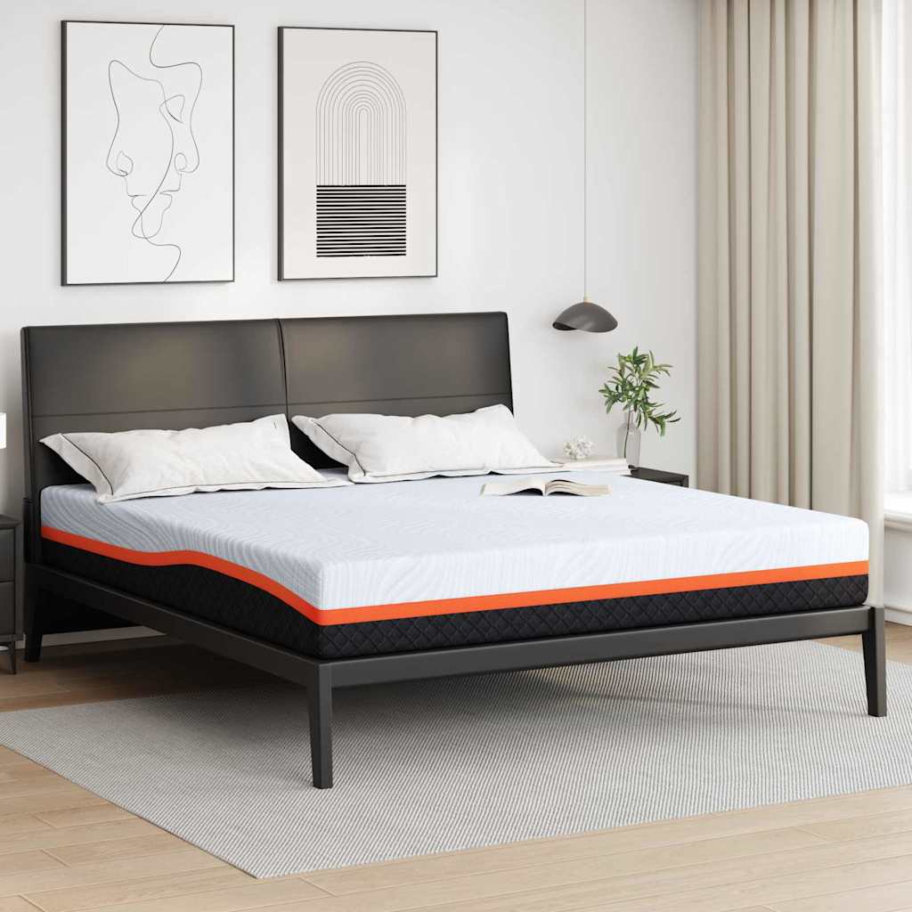 vidaXL Matras Wit, Grijs 80 x 160 cm Schuim