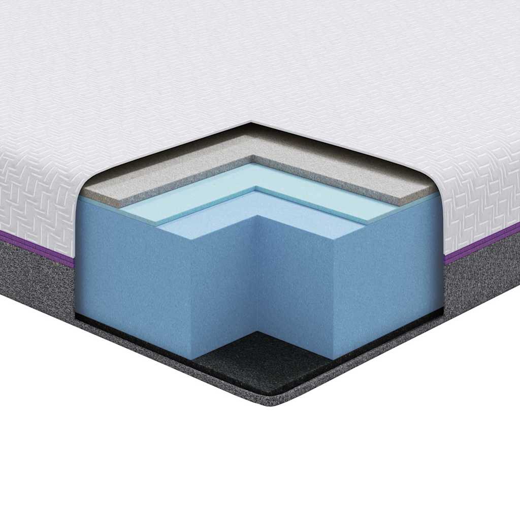 vidaXL Matras Wit, Grijs 80 x 160 cm Schuim
