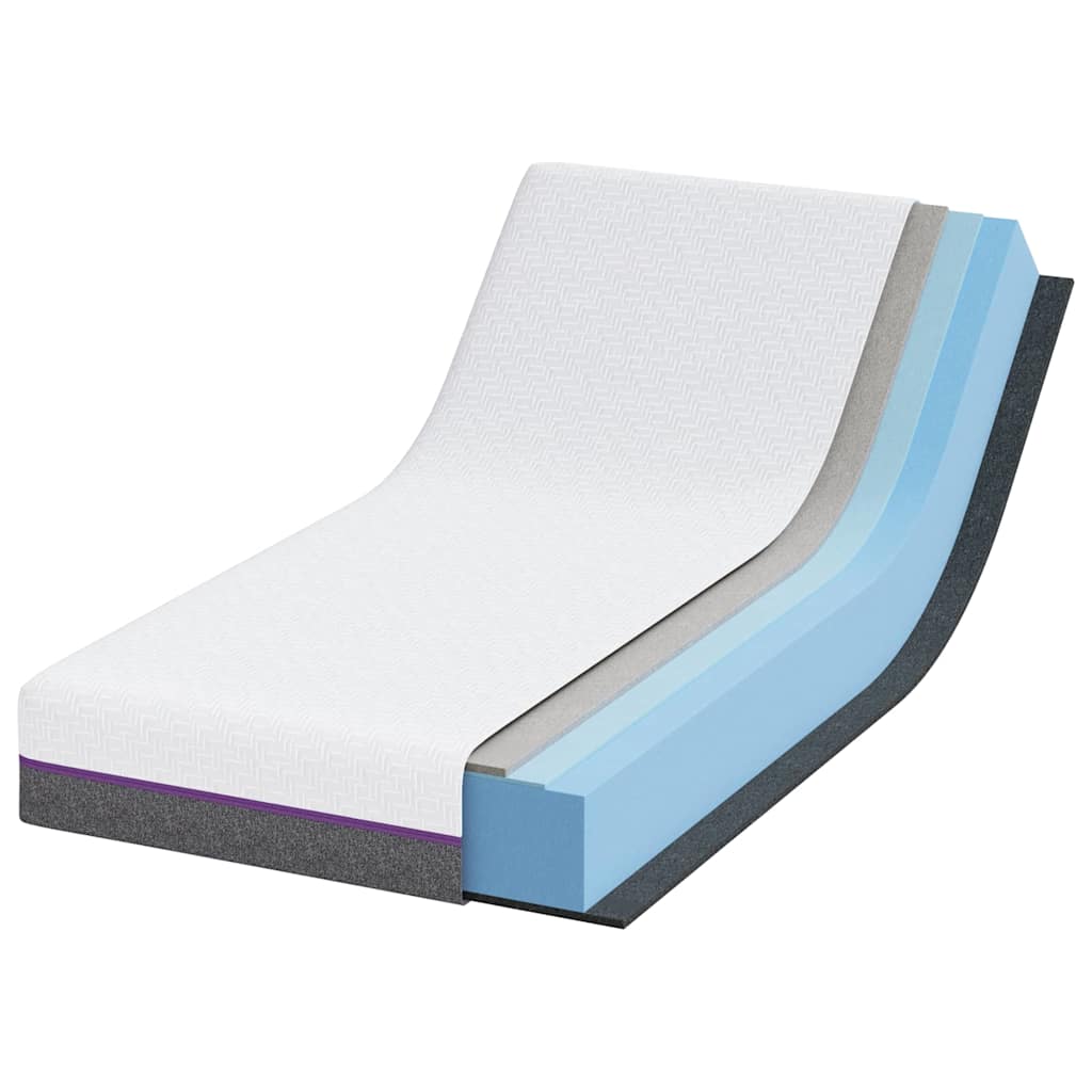 vidaXL Matras Wit, Grijs 80 x 160 cm Schuim