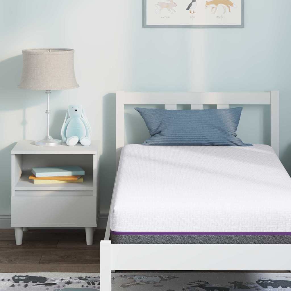 vidaXL Matras Wit, Grijs 80 x 160 cm Schuim
