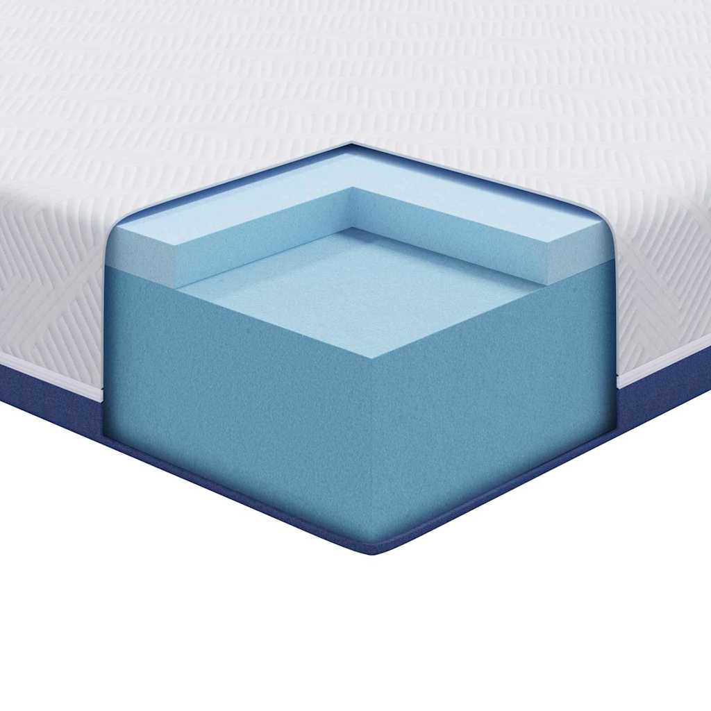 vidaXL Matras Wit, Blauw 80 x 160 cm Schuim
