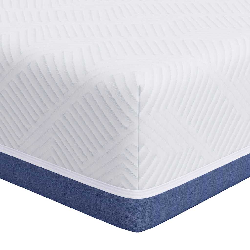 vidaXL Matras Wit, Blauw 80 x 160 cm Schuim