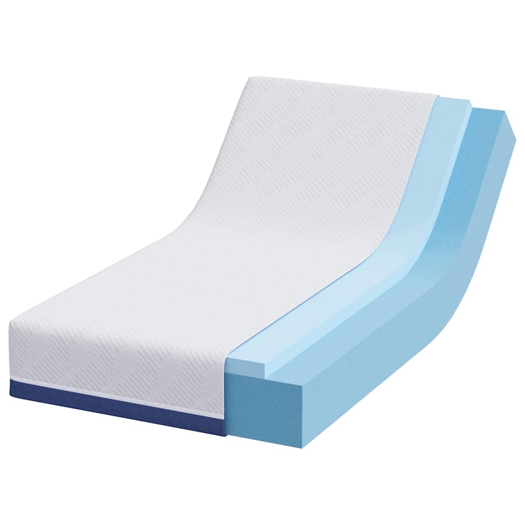 vidaXL Matras Wit, Blauw 80 x 160 cm Schuim