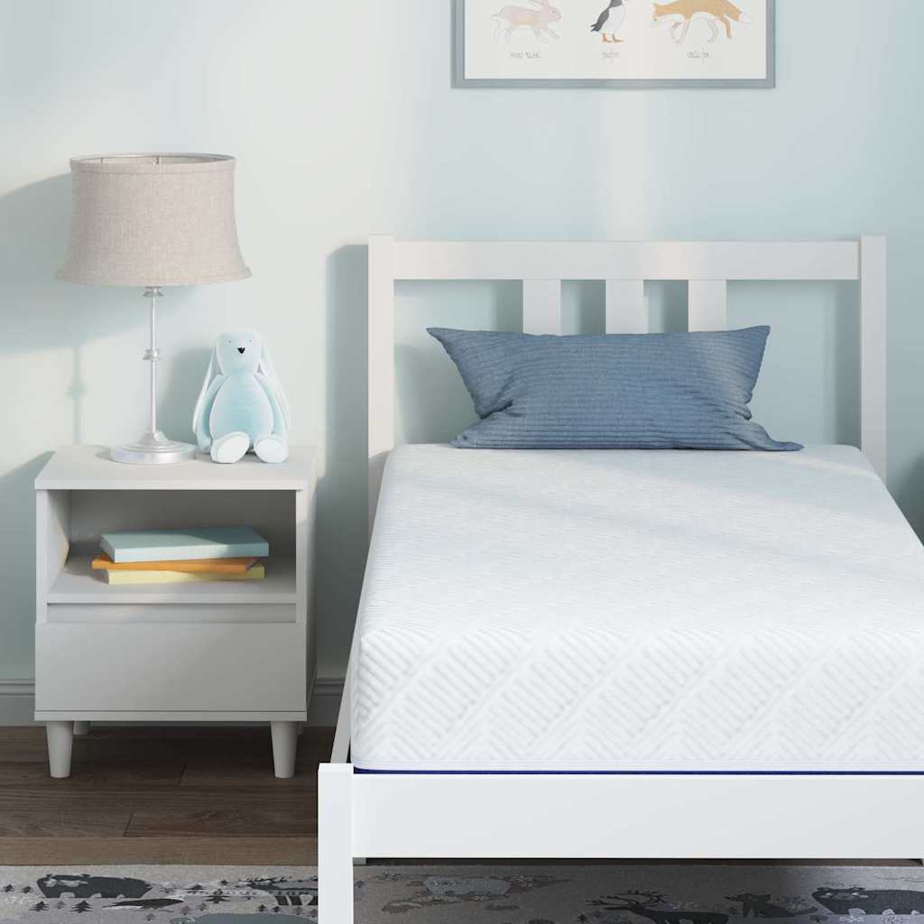 vidaXL Matras Wit, Blauw 80 x 160 cm Schuim