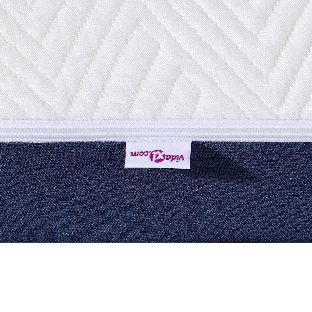 vidaXL Matras Wit, Blauw 80 x 160 cm Schuim