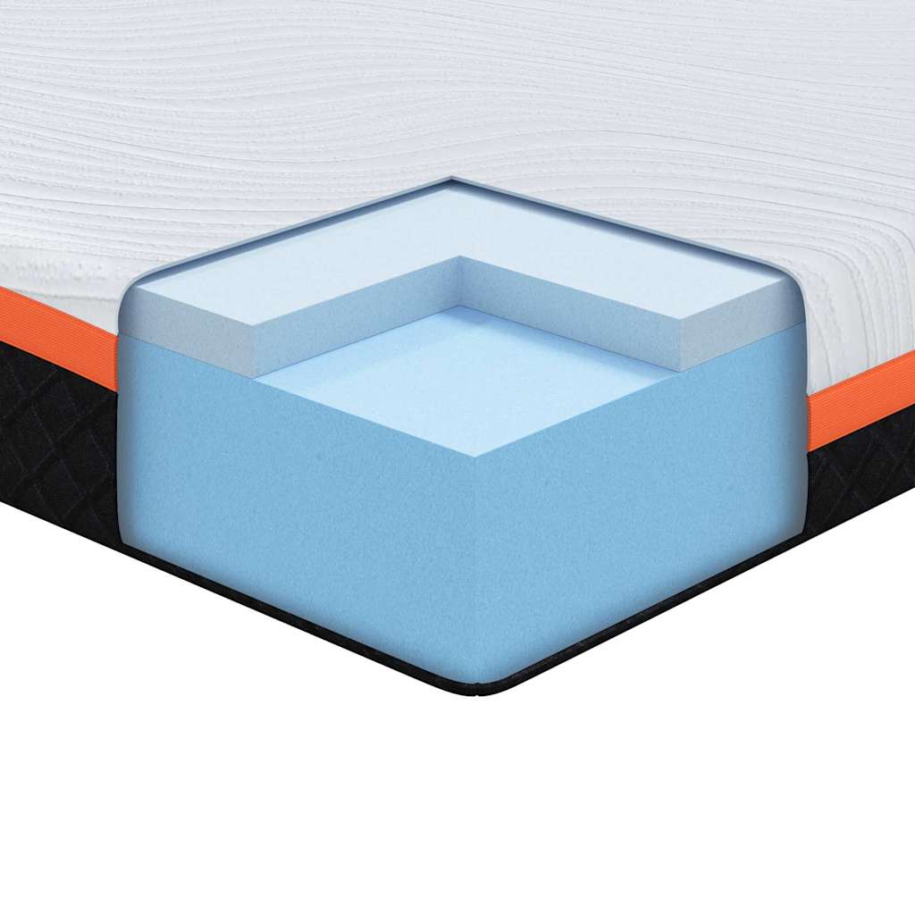 vidaXL Matras Wit, Grijs 80 x 160 cm Schuim