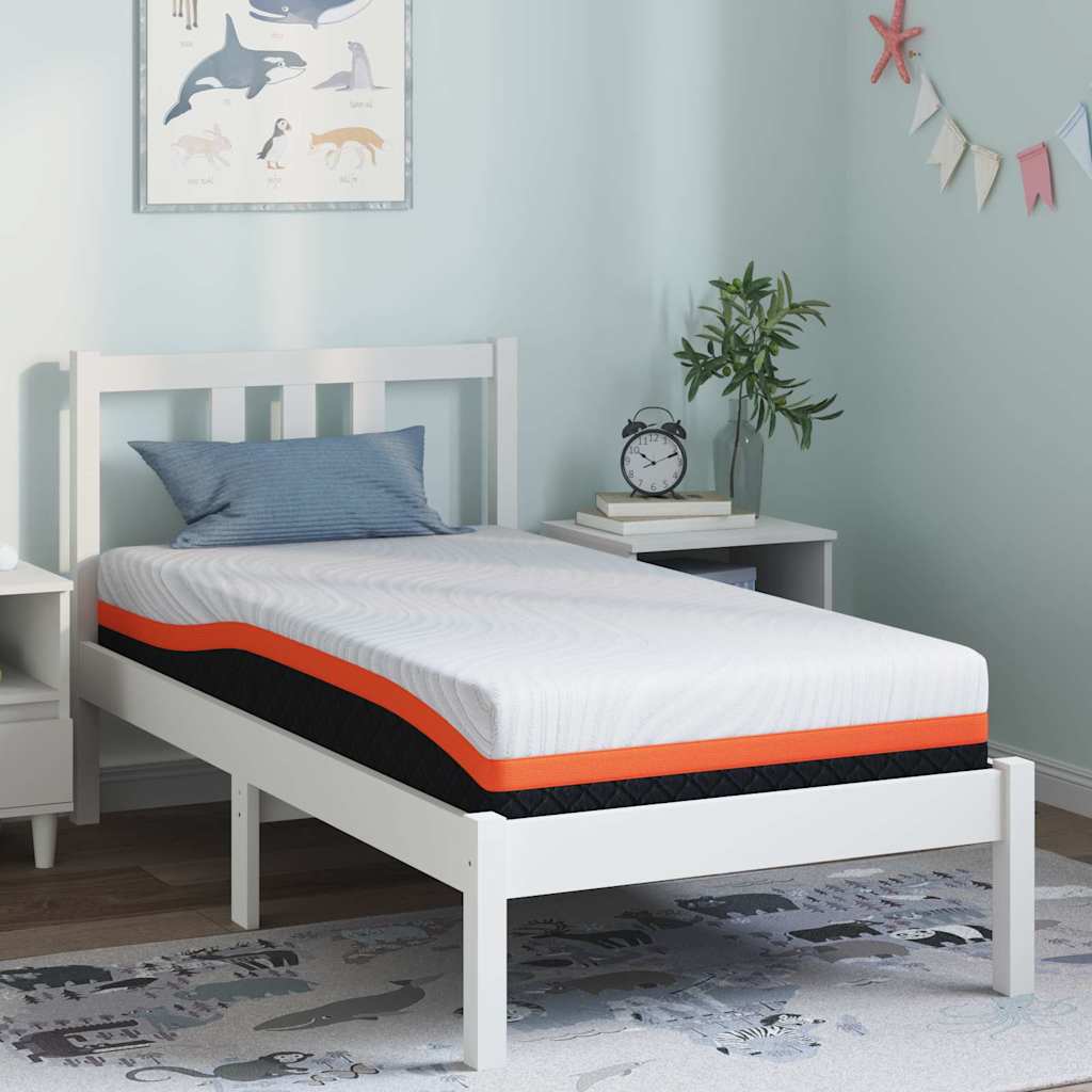 vidaXL Matras Wit, Grijs 80 x 160 cm Schuim