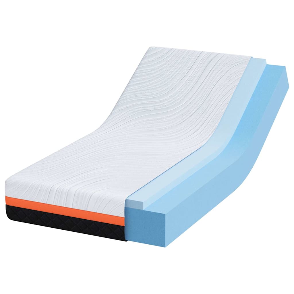 vidaXL Matras Wit, Grijs 80 x 160 cm Schuim