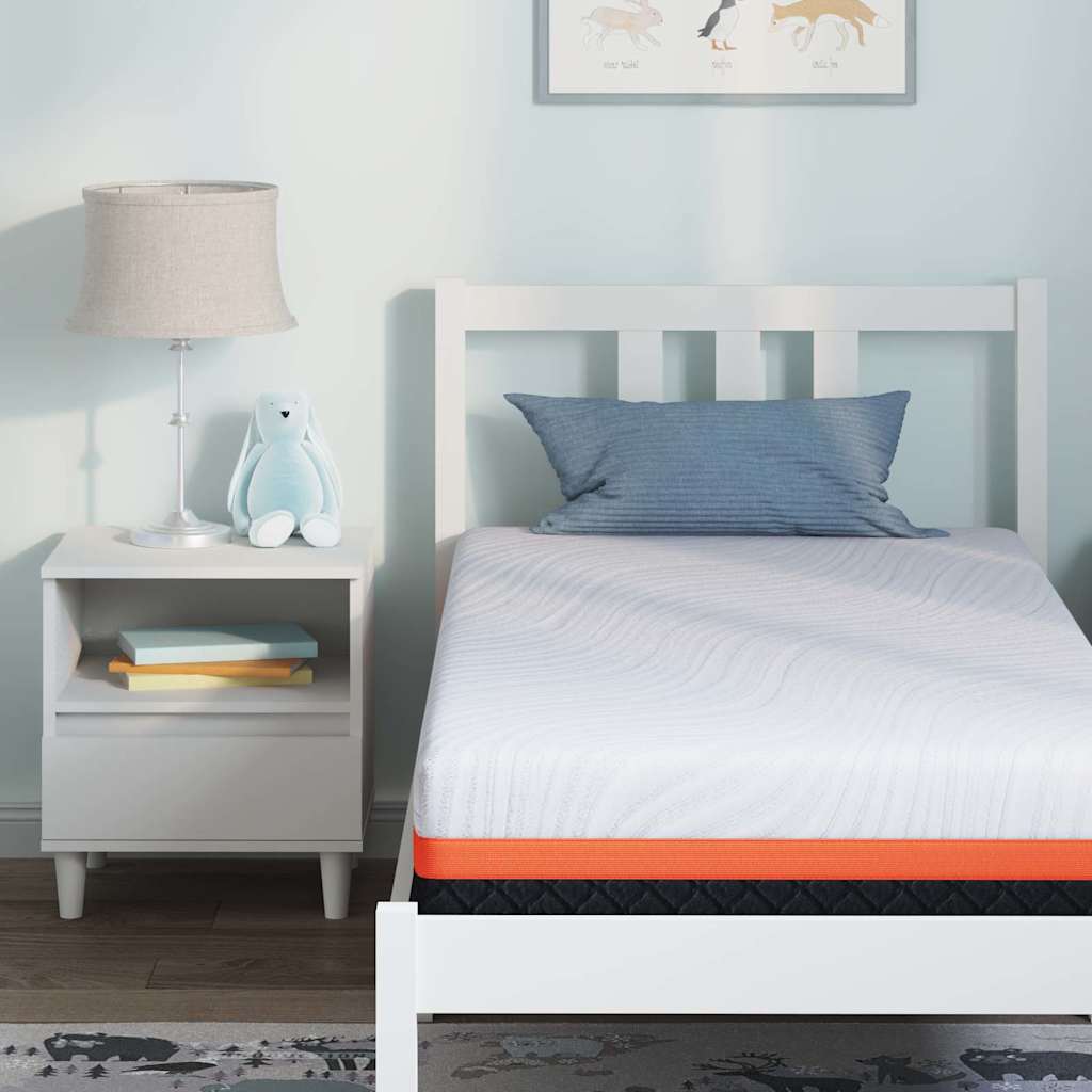 vidaXL Matras Wit, Grijs 80 x 160 cm Schuim