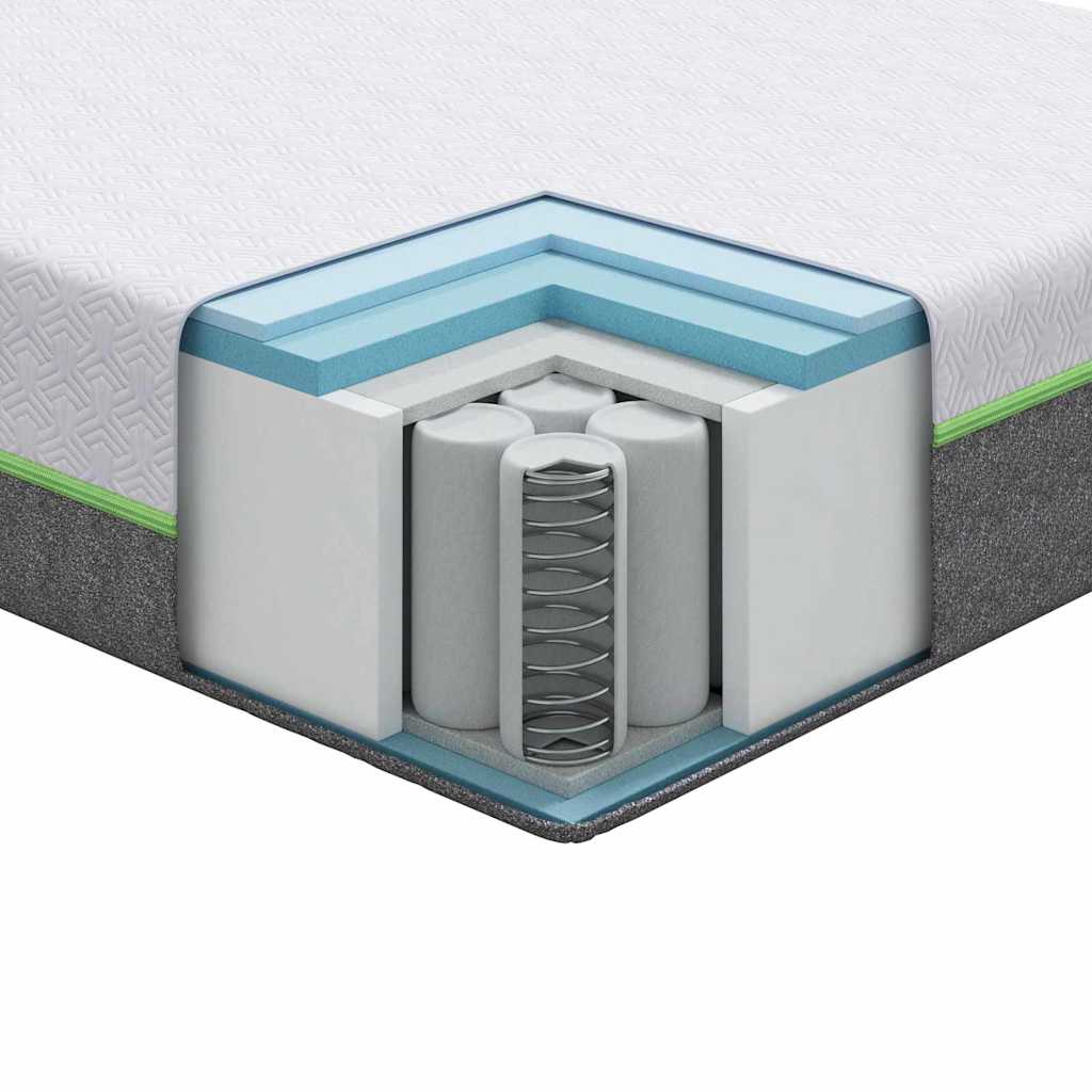 vidaXL Matras Wit, Grijs 80 x 160 cm Schuim