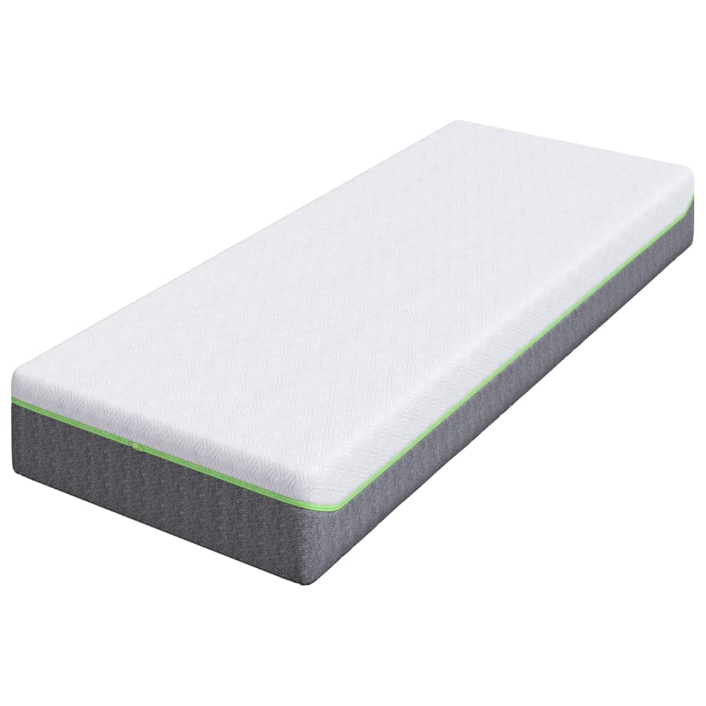 vidaXL Matras Wit, Grijs 80 x 160 cm Schuim