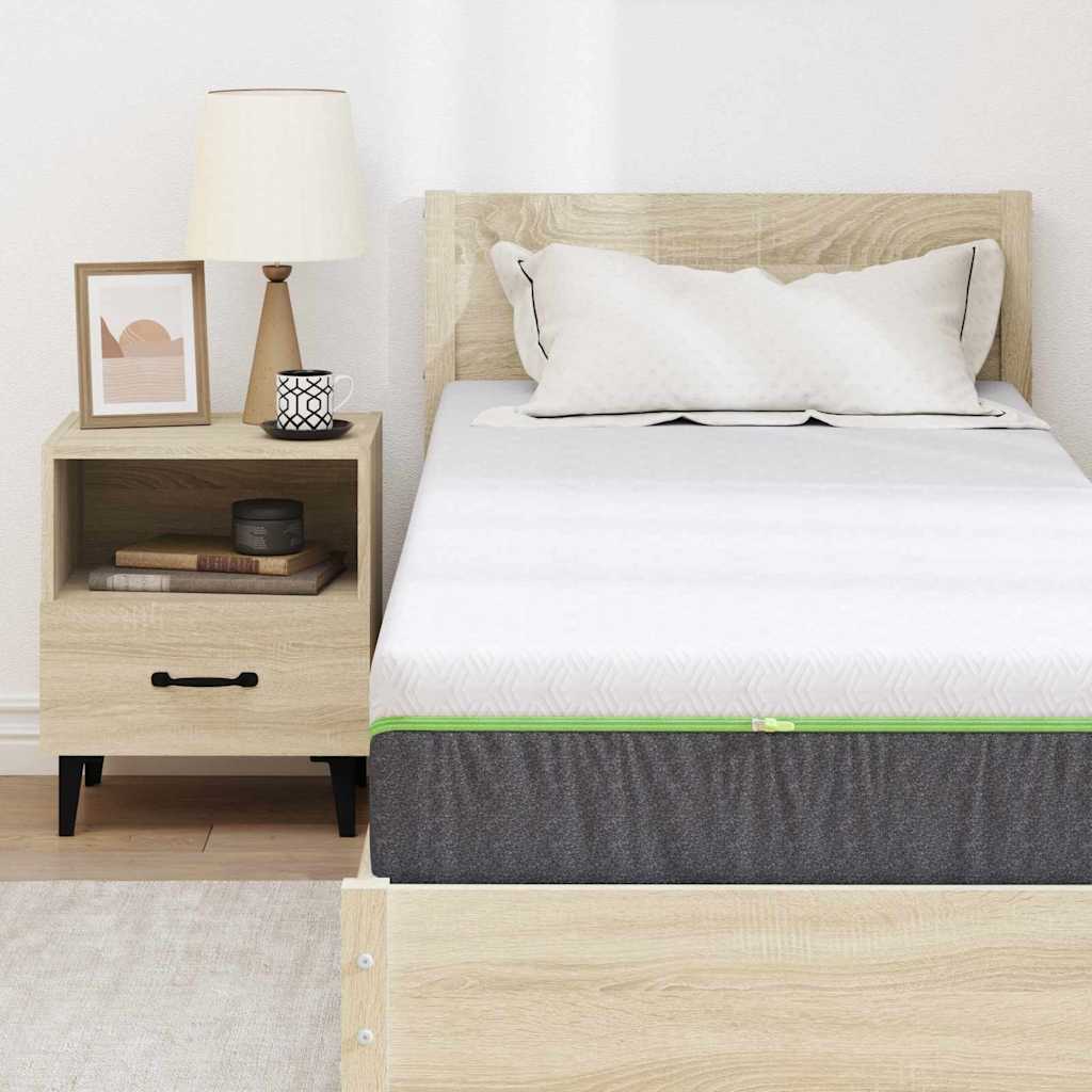 vidaXL Matras Wit, Grijs 80 x 160 cm Schuim