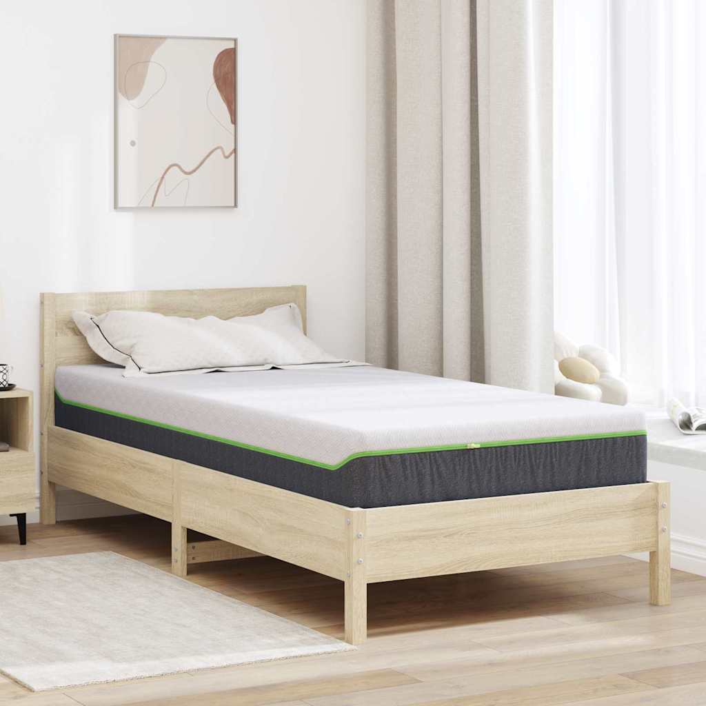 vidaXL Matras Wit, Grijs 80 x 160 cm Schuim