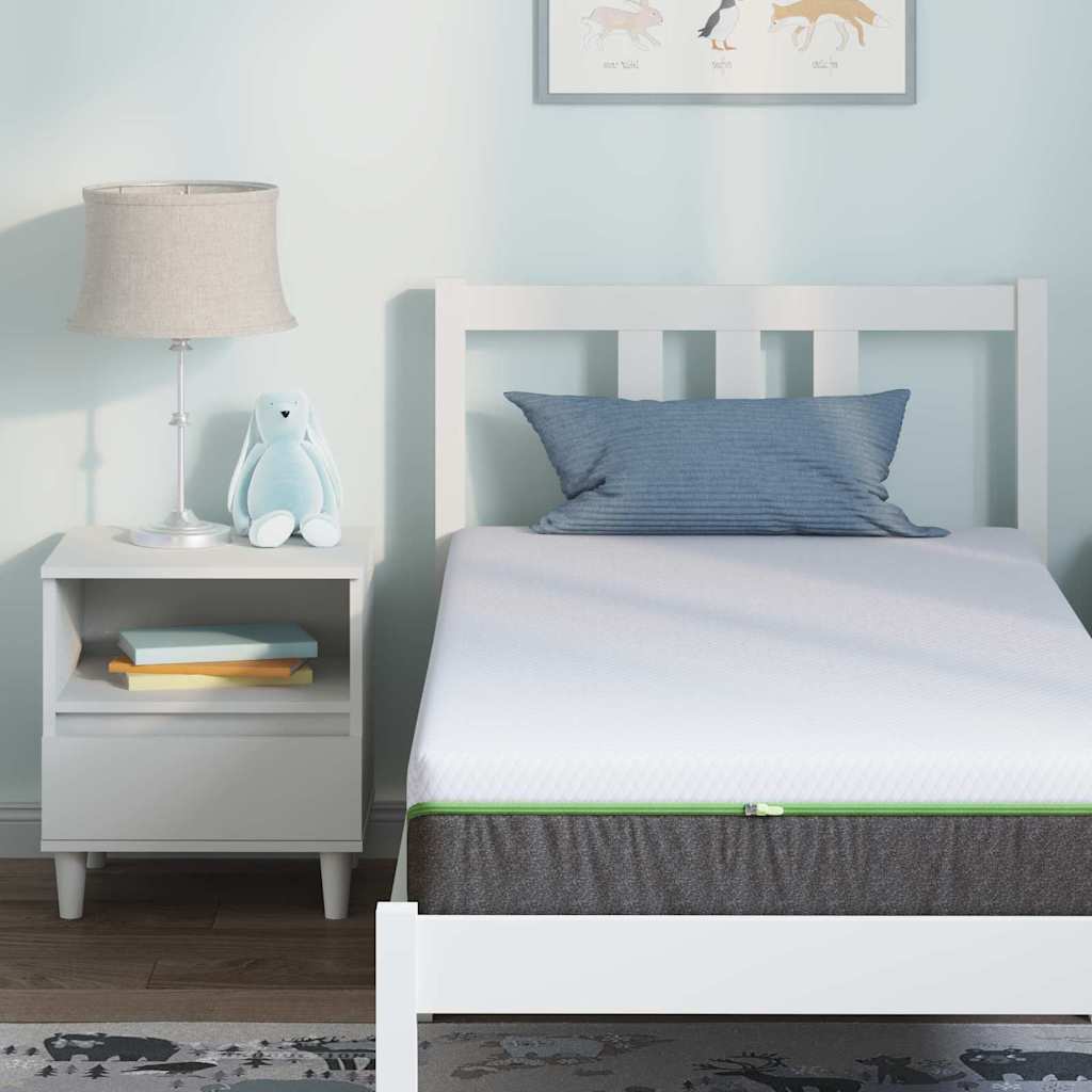vidaXL Matras Wit, Grijs 80 x 160 cm Schuim
