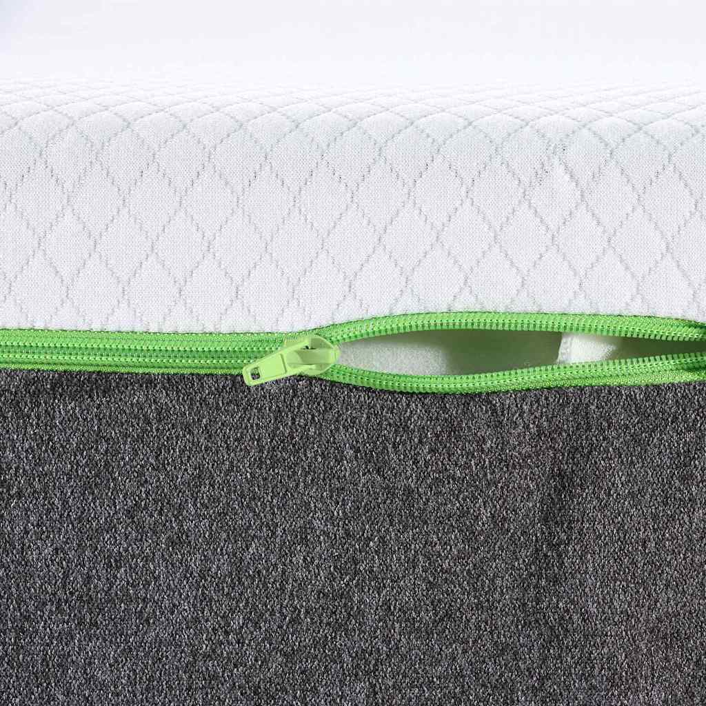 vidaXL Matras Wit, Grijs 80 x 160 cm Schuim