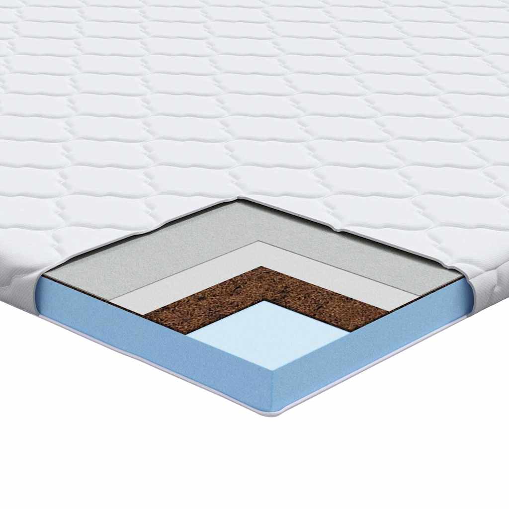 vidaXL Matraspads Wit 70 x 200 cm Niet-plakkende polyester
