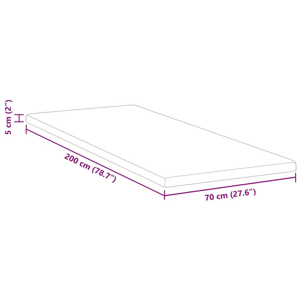 vidaXL Matraspads Wit 70 x 200 cm Niet-plakkende polyester