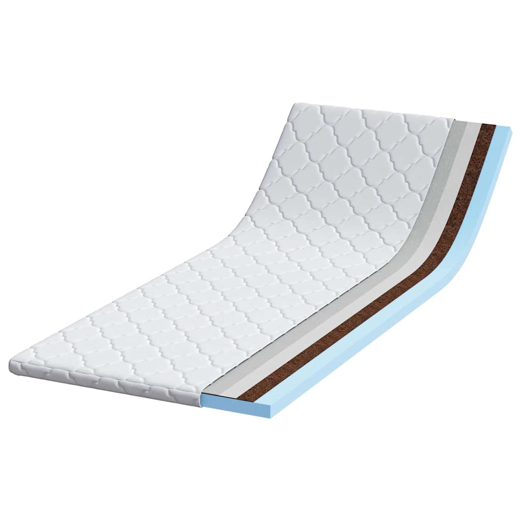 vidaXL Matraspads Wit 70 x 200 cm Niet-plakkende polyester