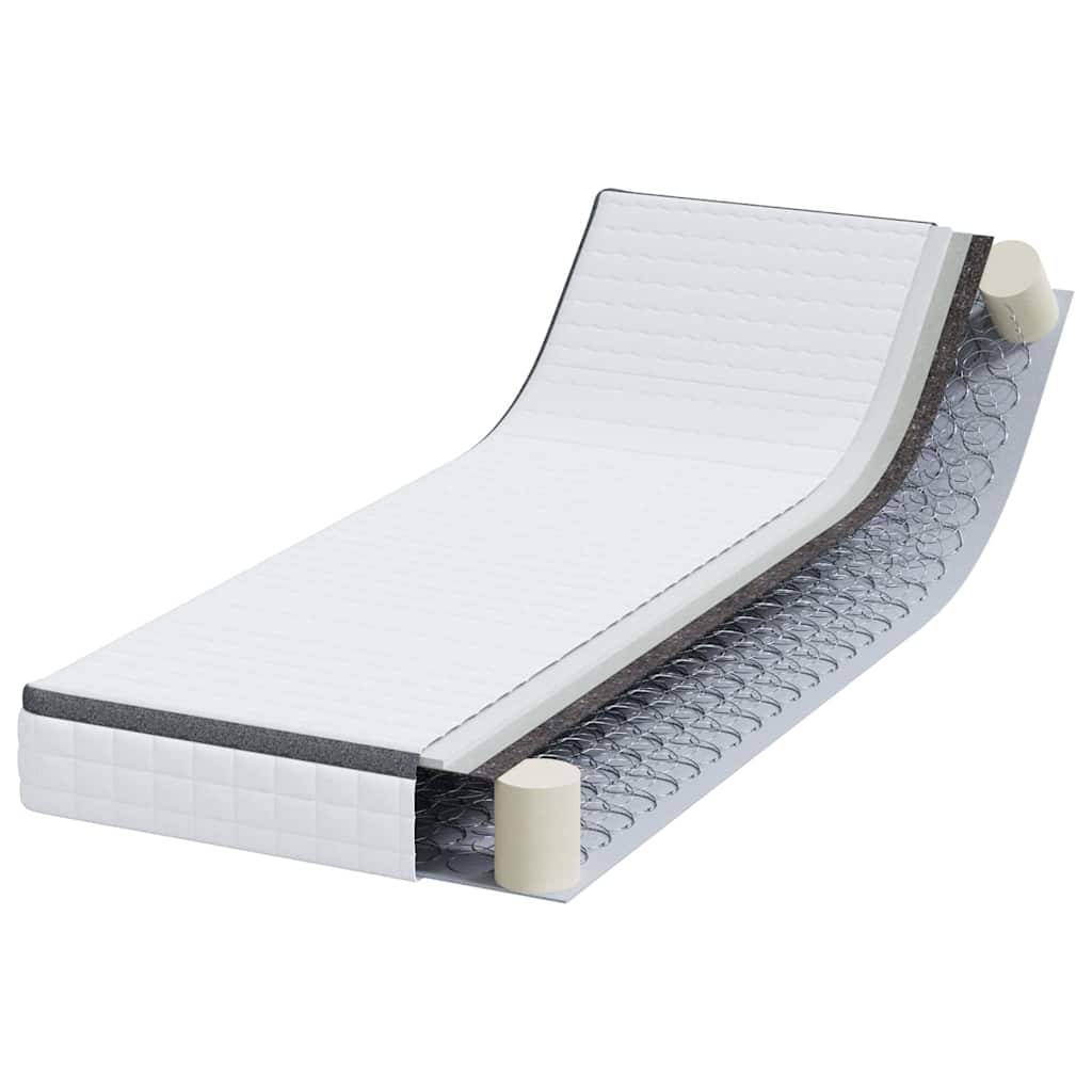 vidaXL Matras Wit, Grijs 70 x 200 cm Gebreide stof