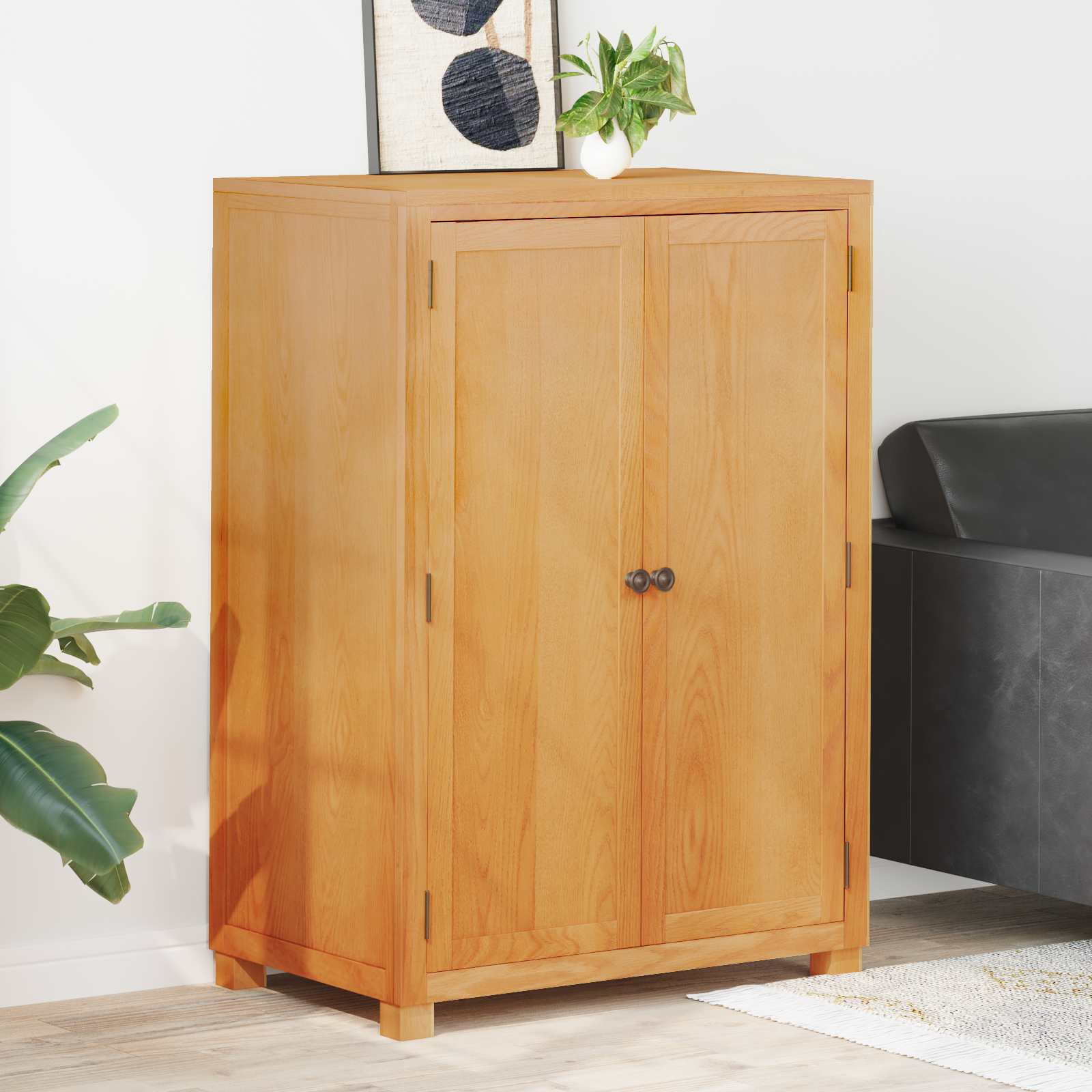 vidaXL Kast met plank met opslag Bruin 80 x 35 x 95 cm Bewerkt hout