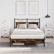 vidaXL Bedframe zonder matras hout gerookt eikenkleurig 120x190 cm