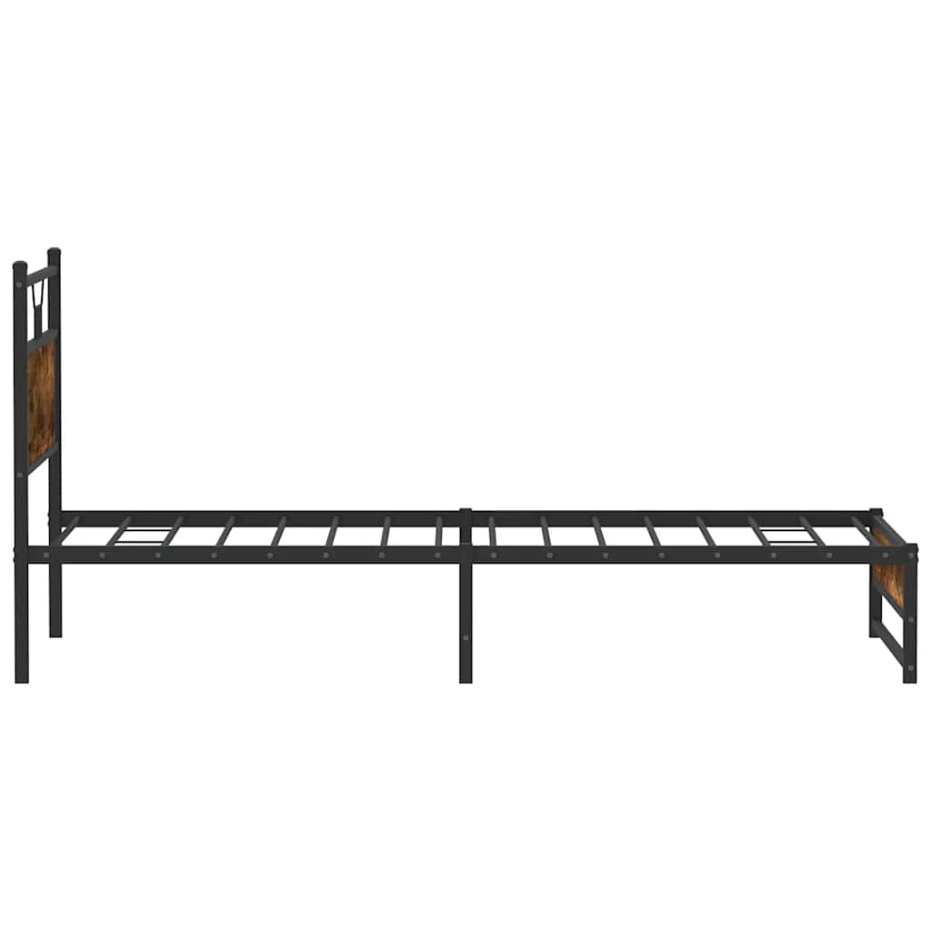 vidaXL Bedframe zonder matras hout gerookt eikenkleurig 120x190 cm