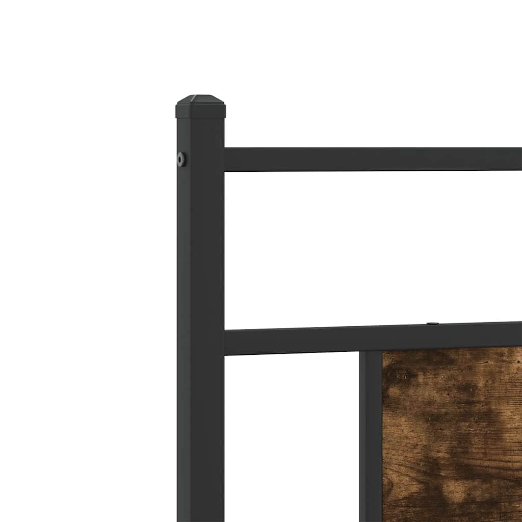 vidaXL Bedframe zonder matras hout gerookt eikenkleurig 120x190 cm