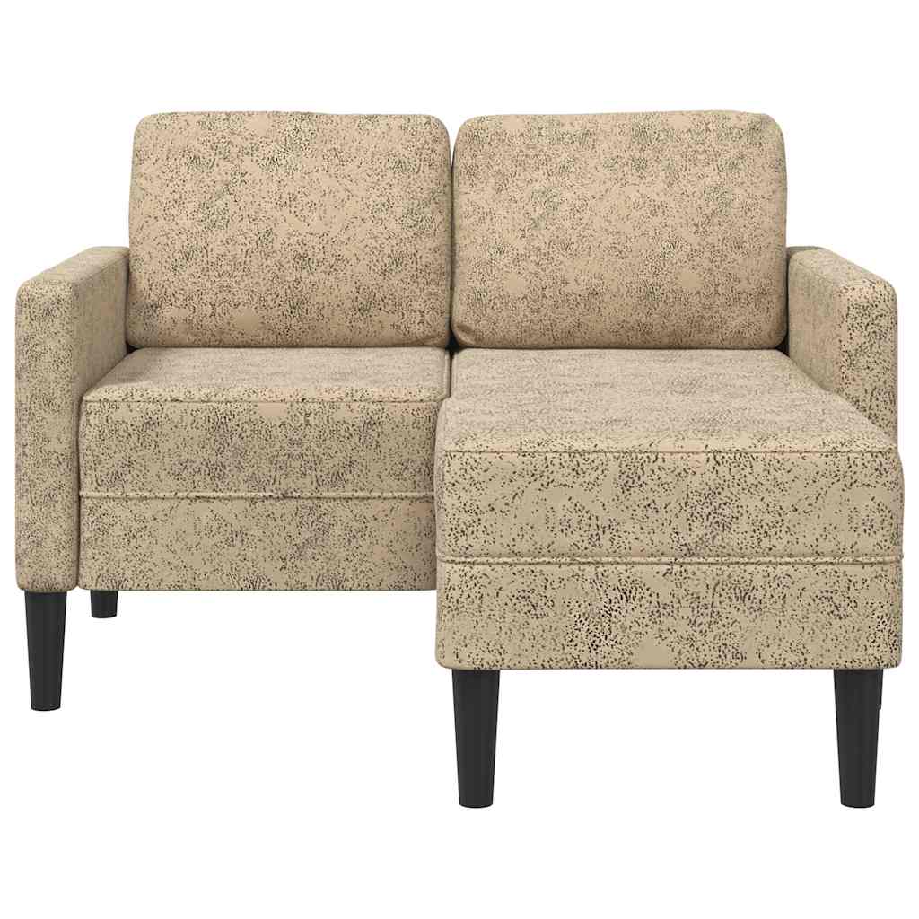vidaXL 2-zitsbank met chaise longue L-vormig bruin 125 cm kunstleer