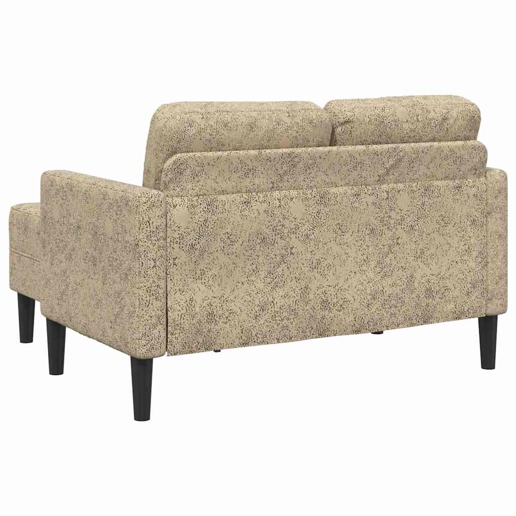 vidaXL 2-zitsbank met chaise longue L-vormig bruin 125 cm kunstleer