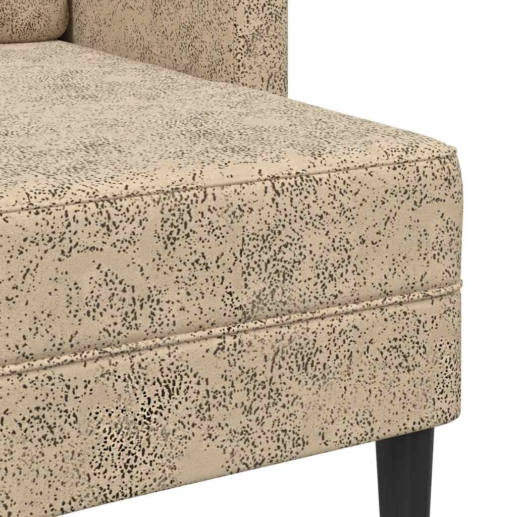 vidaXL 2-zitsbank met chaise longue L-vormig bruin 125 cm kunstleer