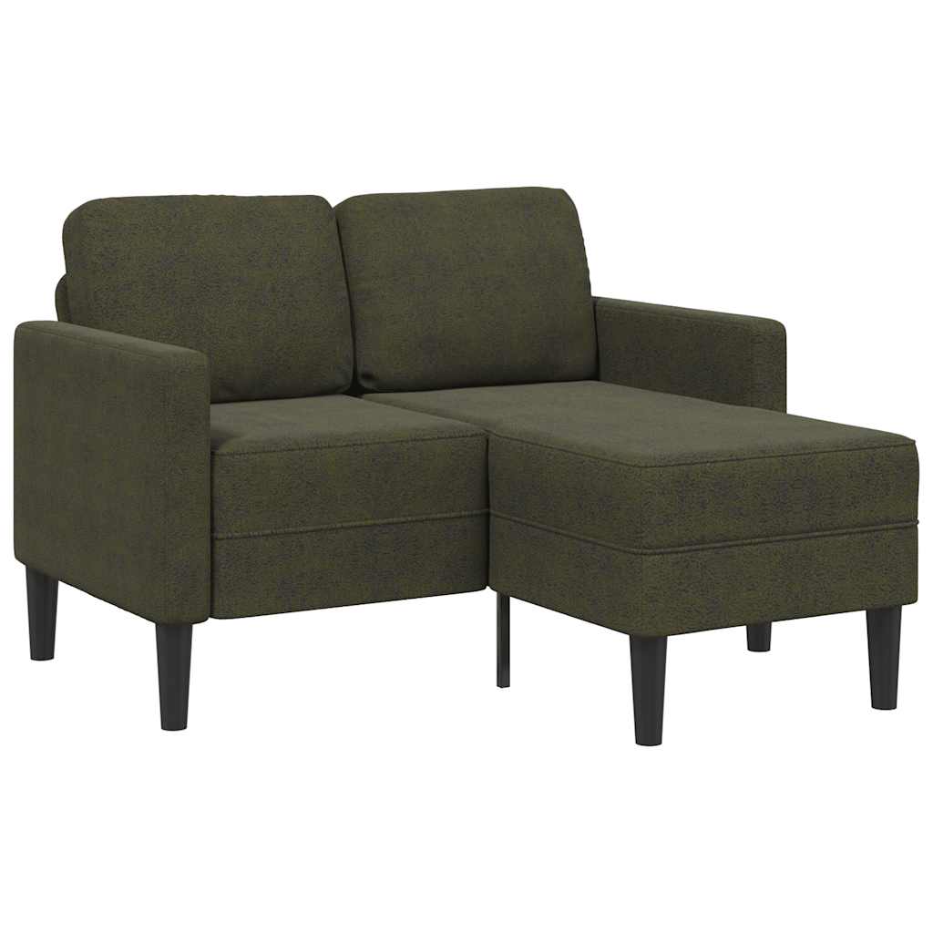 vidaXL 2-zitsbank met chaise longue L-vormig bruin 125 cm kunstleer
