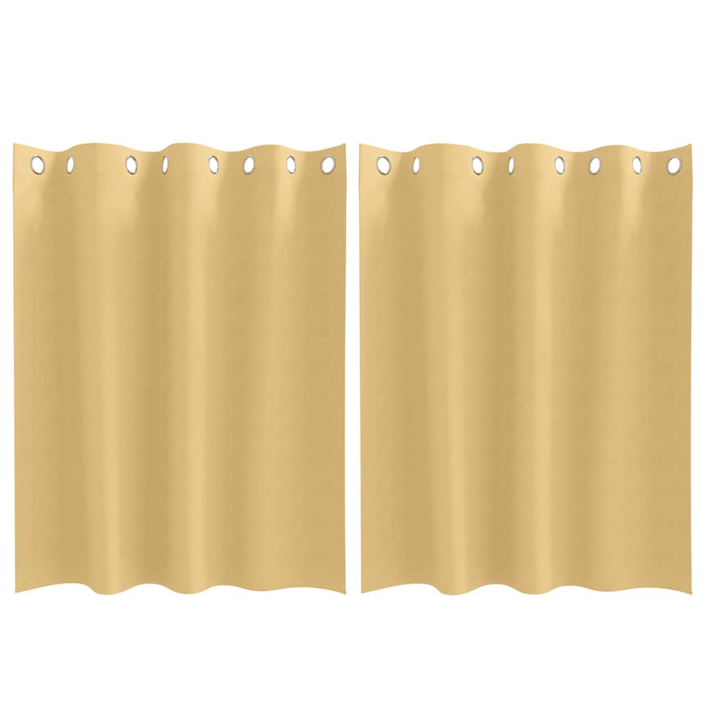 vidaXL Gordijnen met gordijnen 2 pcs Beige 140 x 140 cm Polyester