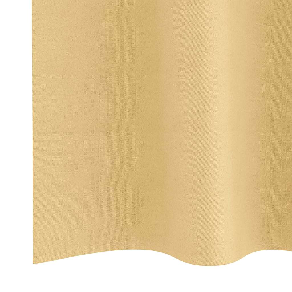 vidaXL Gordijnen met gordijnen 2 pcs Beige 140 x 140 cm Polyester