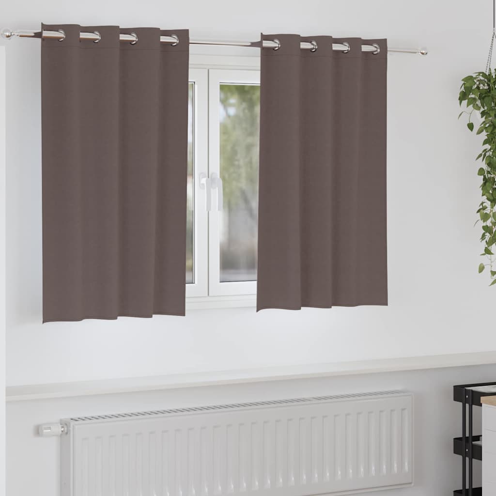 vidaXL Gordijnen met gordijnen 2 pcs Beige 140 x 140 cm Polyester