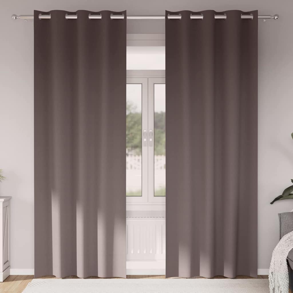vidaXL Gordijnen met gordijnen 2 pcs Beige 140 x 140 cm Polyester