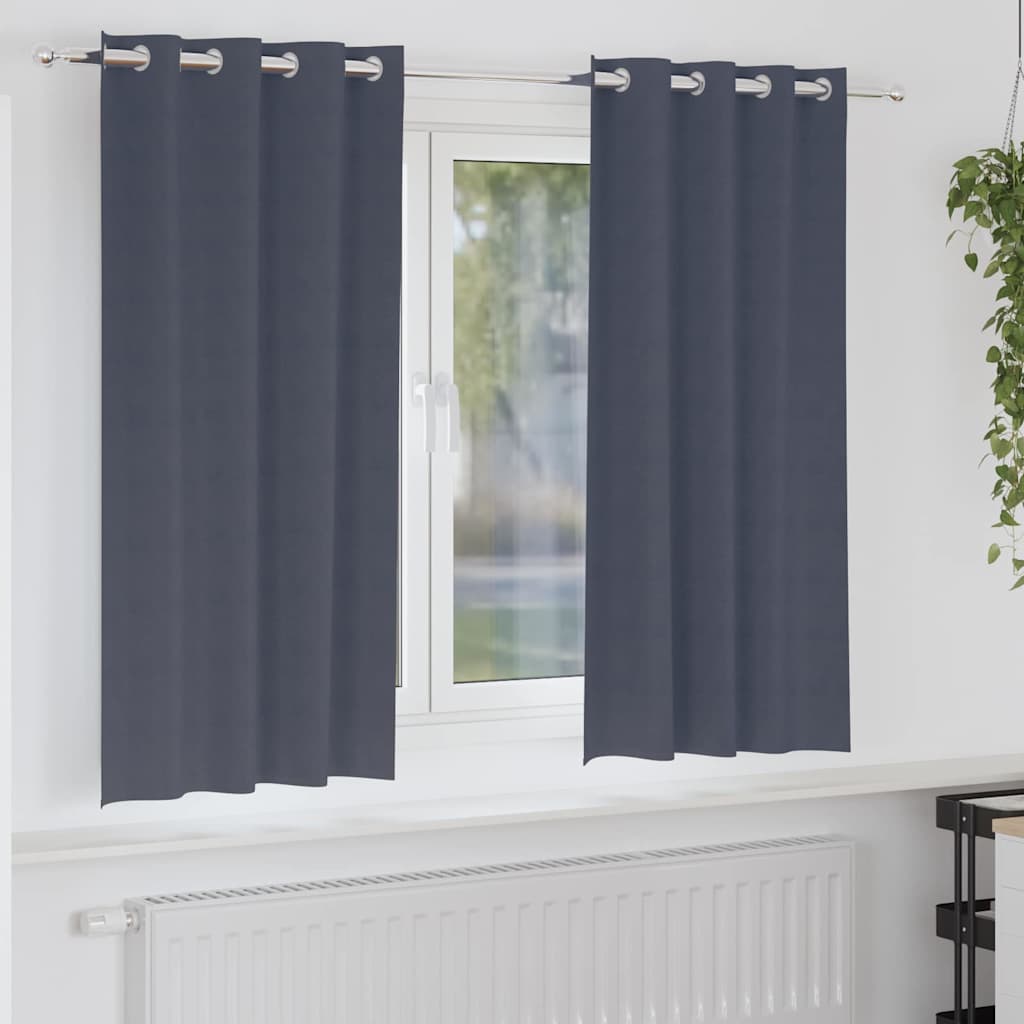 vidaXL Gordijnen met gordijnen 2 pcs Beige 140 x 140 cm Polyester