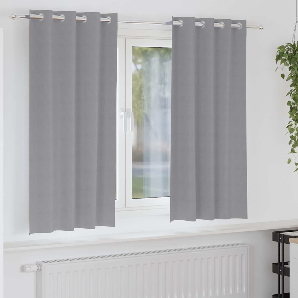 vidaXL Gordijnen met gordijnen 2 pcs Beige 140 x 140 cm Polyester