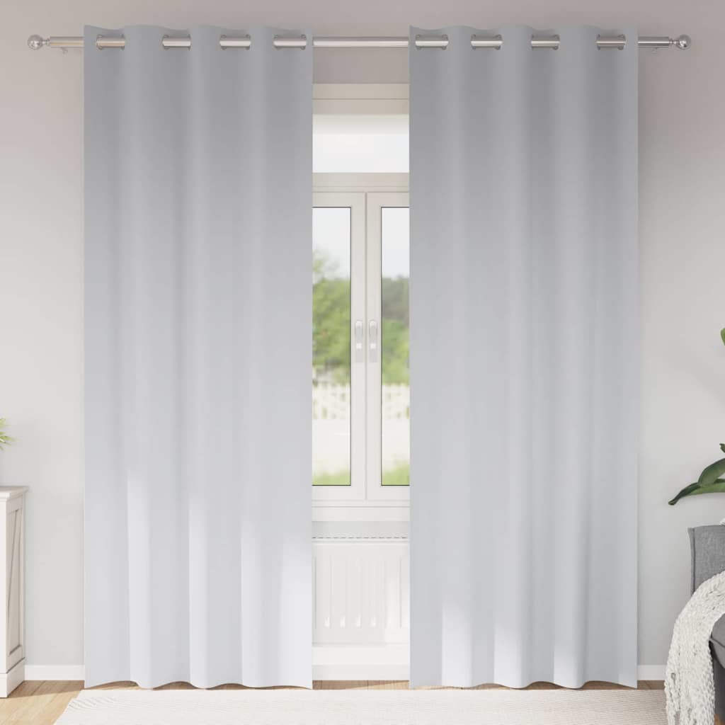 vidaXL Gordijnen met gordijnen 2 pcs Beige 140 x 140 cm Polyester