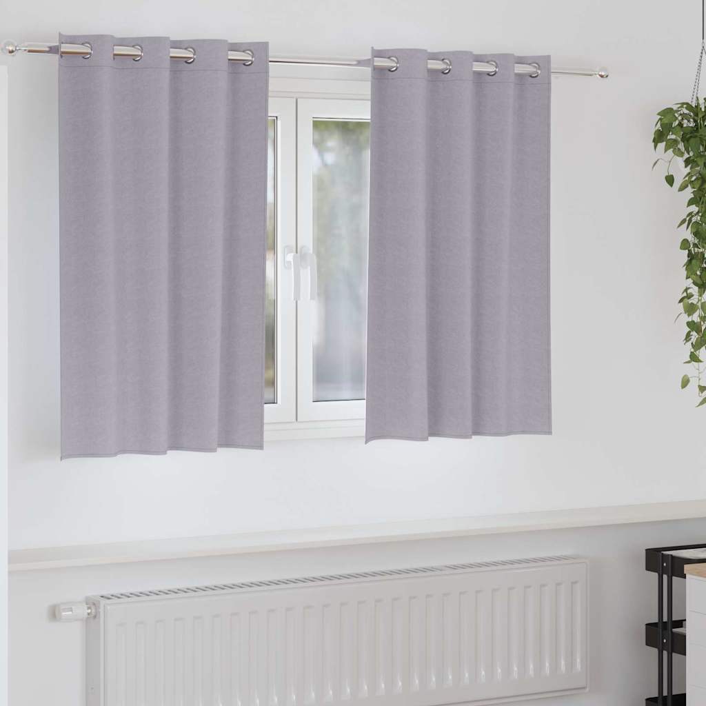 vidaXL Gordijnen met gordijnen 2 pcs Beige 140 x 140 cm Polyester