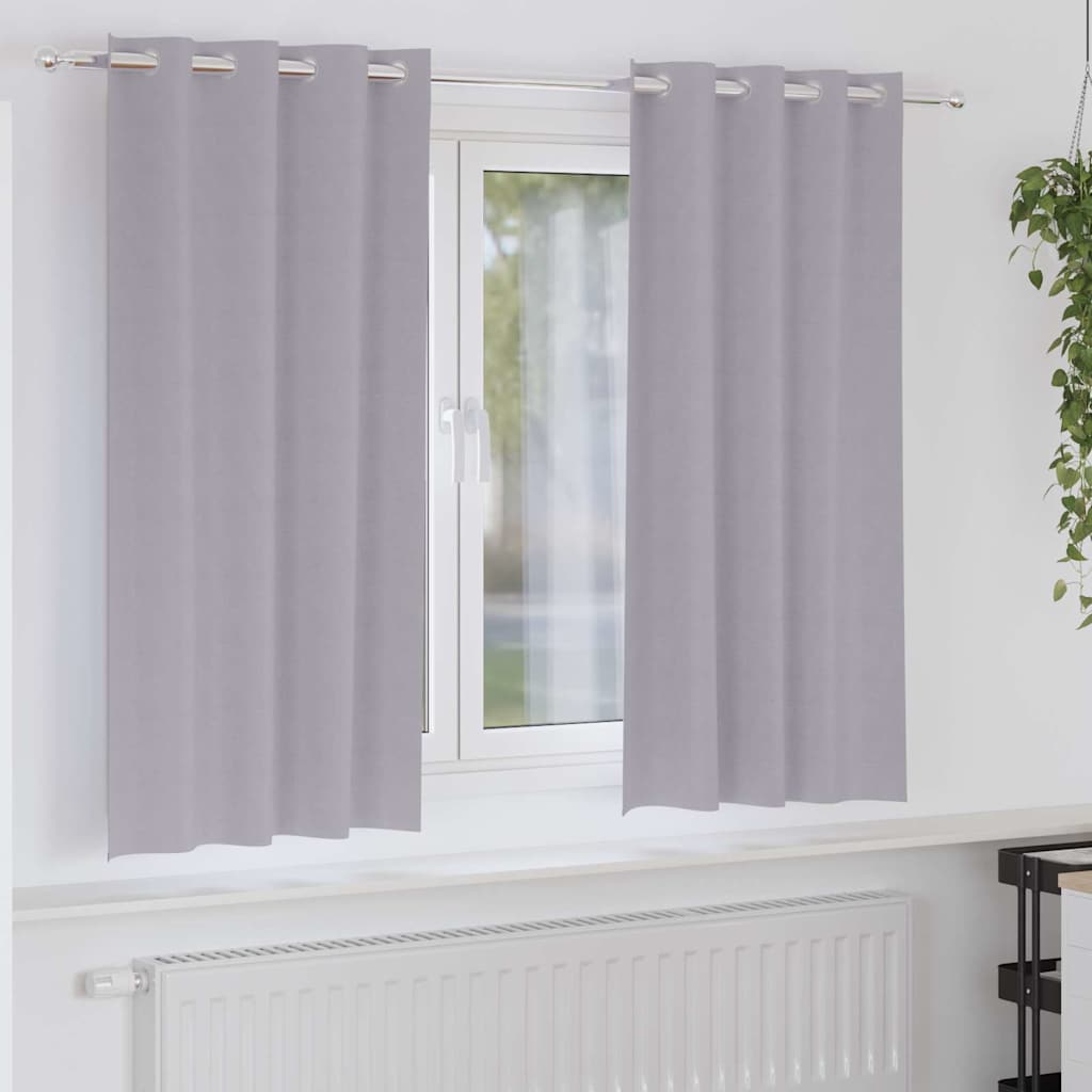vidaXL Gordijnen met gordijnen 2 pcs Beige 140 x 140 cm Polyester