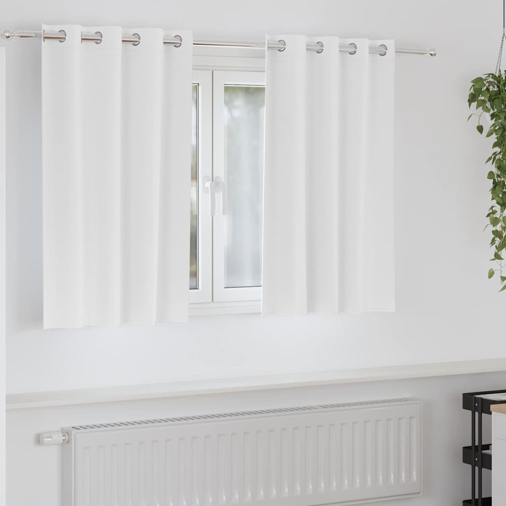 vidaXL Gordijnen met gordijnen 2 pcs Beige 140 x 140 cm Polyester