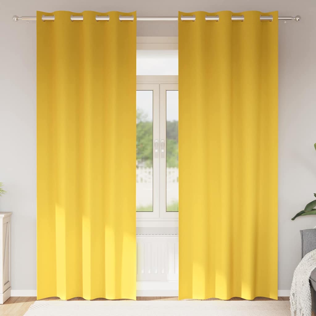 vidaXL Gordijnen met gordijnen 2 pcs Beige 140 x 140 cm Polyester