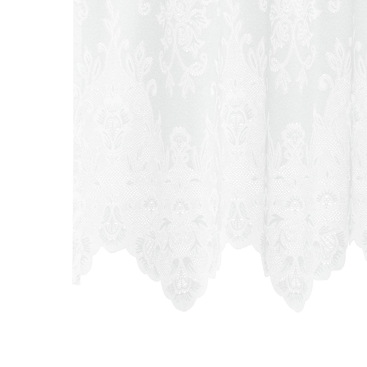 vidaXL Gordijnen met gordijnen Bloemen Wit Polyester