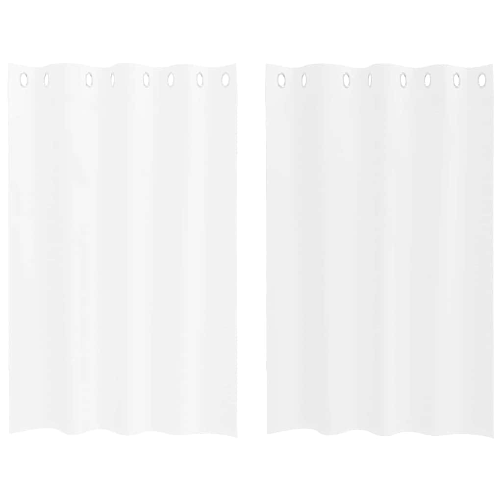vidaXL Gordijnen met gordijnen 2 pcs Wit 140 x 140 cm Polyester