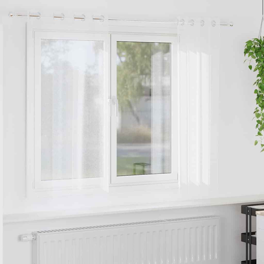 vidaXL Gordijnen met gordijnen 2 pcs Wit 140 x 140 cm Polyester