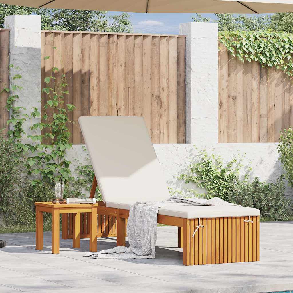 vidaXL Ligbed 200x55x30 cm van Massief Acaciahout