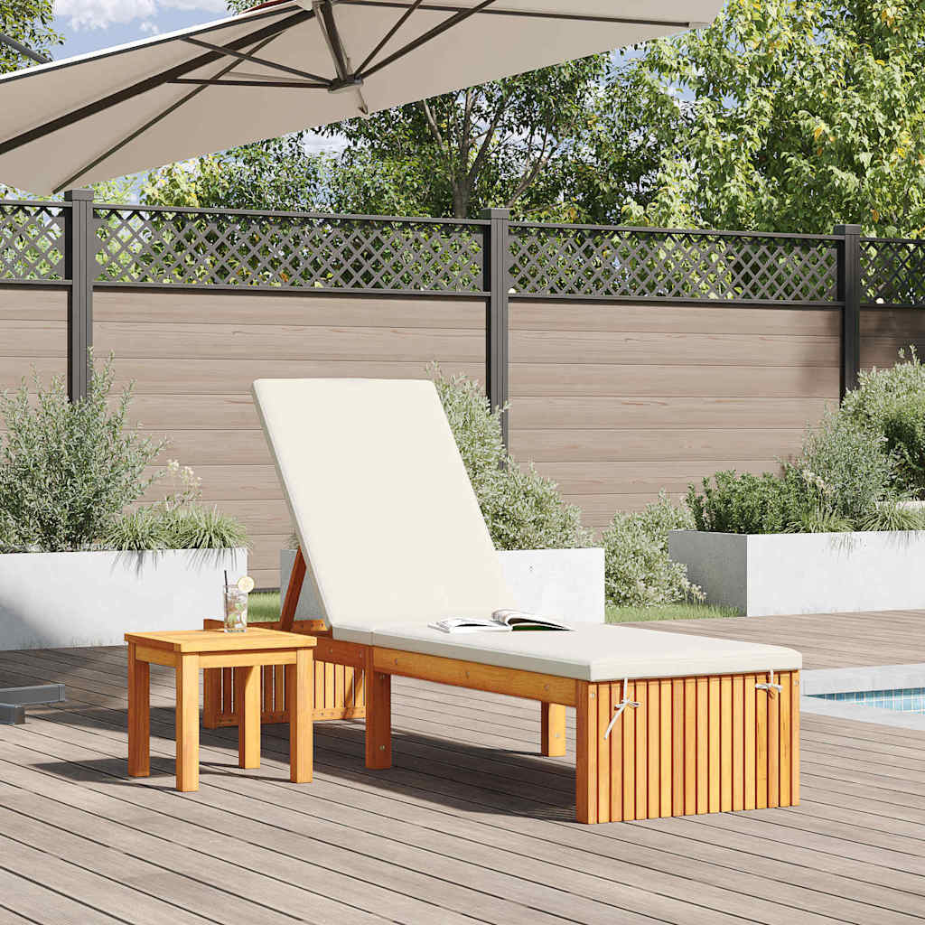 vidaXL Ligbed 200x55x30 cm van Massief Acaciahout